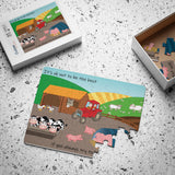 farm animal jigsaw letterbox gift