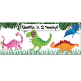 personalised birthday banner dinosaur themed