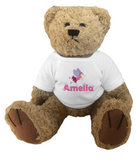 lello and monkey teddy bear fairy with your childs name