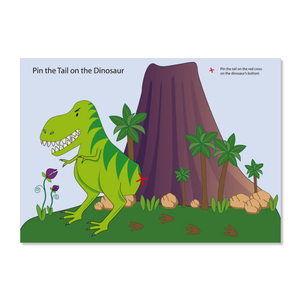 INSTANT DOWNLOAD Printable Pin the Tail on the Dinosaur 8x10 or 16x20 Game  / Birthday Party / Dino Collection / Item #4203