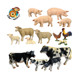 solid plastic farm animals