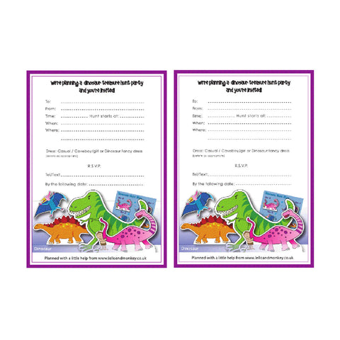 free printable dinosaur invitations for kids