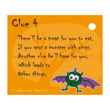 Monster hunt party game clue