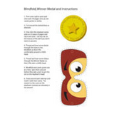 Blindfold and medal cutouts