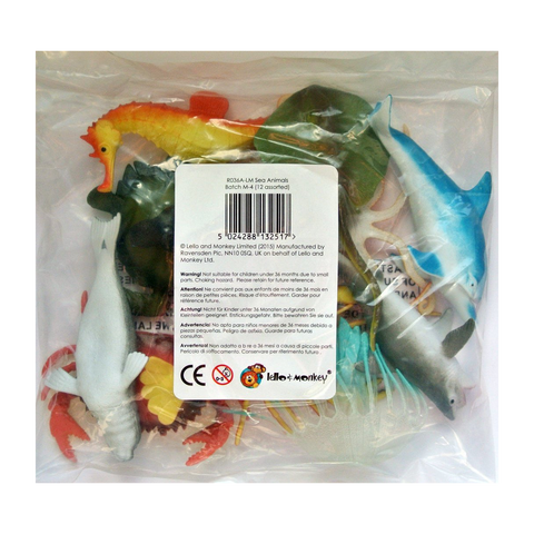 Sea Creature Plastic Toys Set of 12 unboxed Lello and Monkey