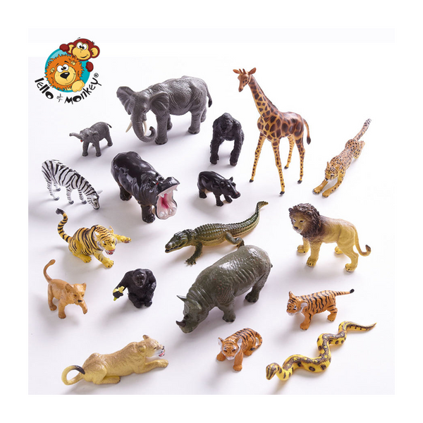 Small plastic jungle animals sales