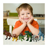 Child with Dinosaur Toys