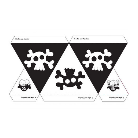 Printable Pirate Bunting with skull and crossbones