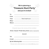 Pirate Party Invitations Rear