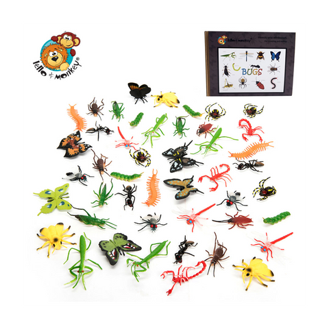 plastic toy insects and bugs for sorting and counting excercises