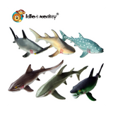plastic set of shark toy figures